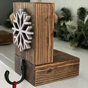 wooden snowflake craft