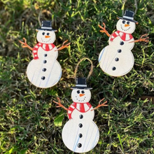 Load image into Gallery viewer, wooden snowman craft
