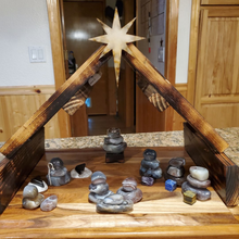 Load image into Gallery viewer, wooden star of bethlehem craft
