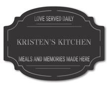 Load image into Gallery viewer, Custom Metal Farmhouse Kitchen Sign | Metal Kitchen Sign | Rustic Metal Kitchen Sign | 15 Color Options
