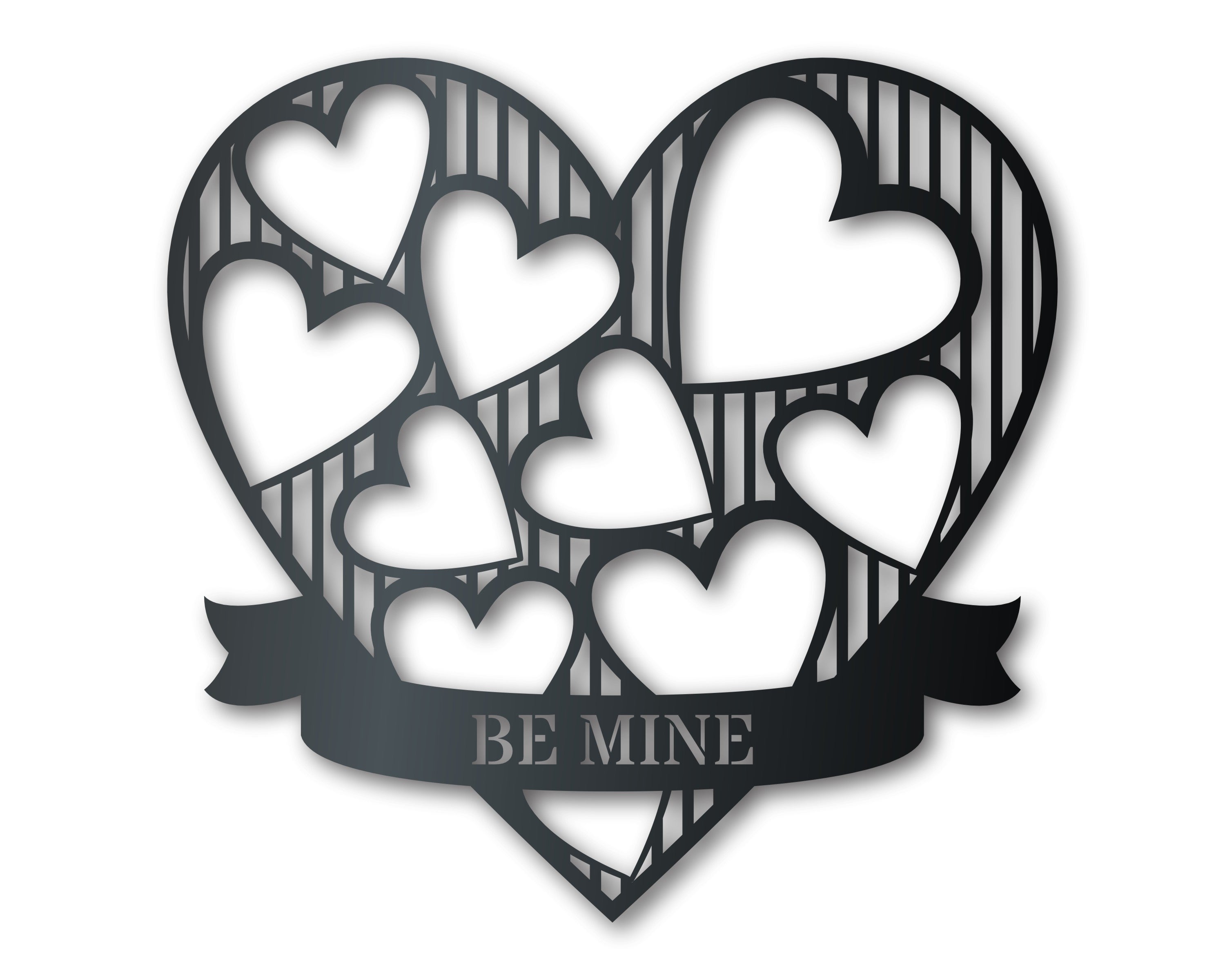 Metal Heart of Hearts Wall Art - Metal Sign - 14 Color Options