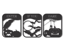 Load image into Gallery viewer, Custom Metal Halloween Signs | Set of 3 | Indoor Outdoor | Up to 46&quot; | Over 20 Color Options
