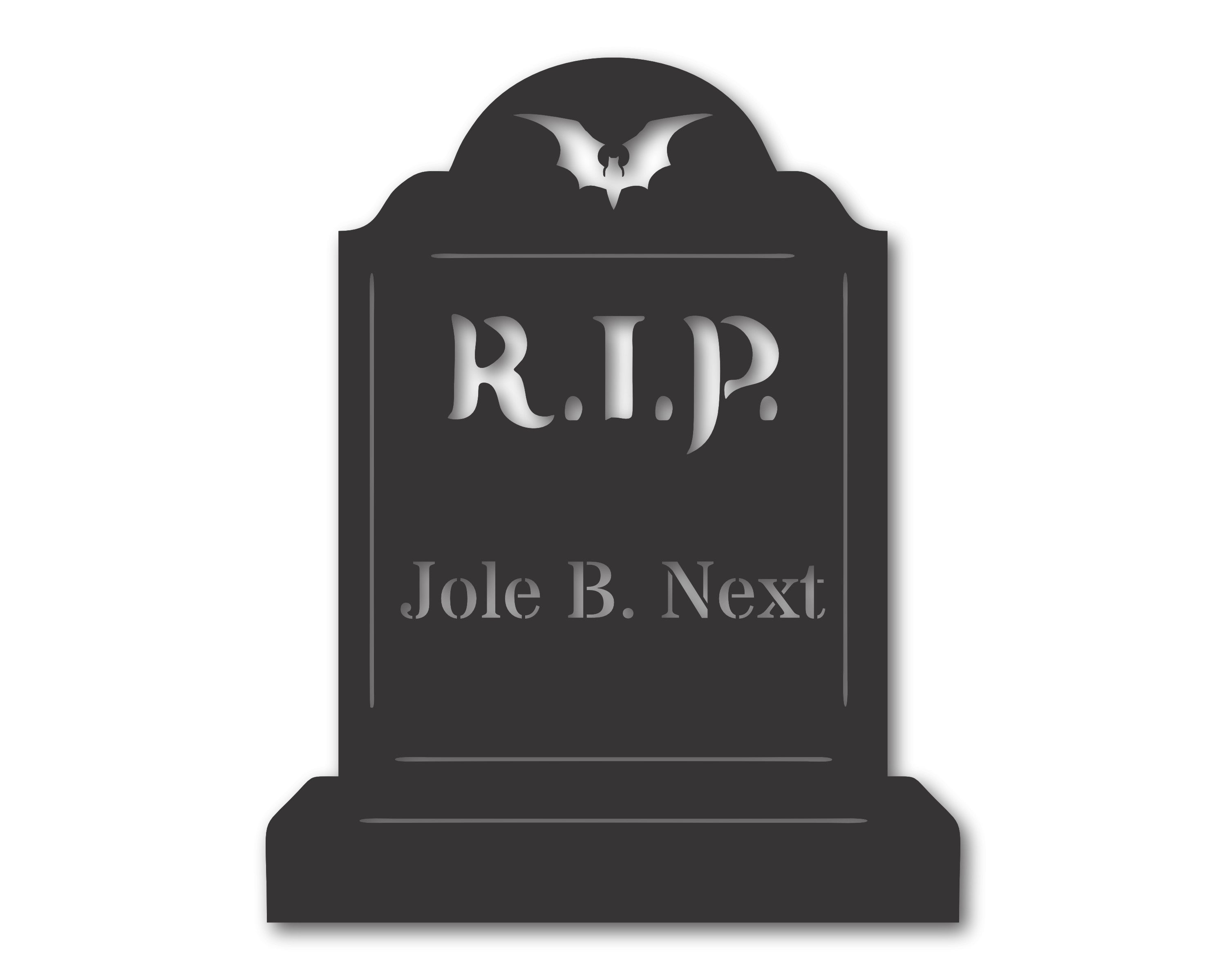 Metal Custom Halloween Headstone Sign | Custom Headstone Plaque | 15 Color Options