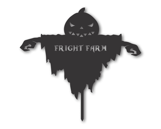 Metal Pumpkin Scarecrow Yard Stake | Metal Halloween Yard Sign | 15 Color Options