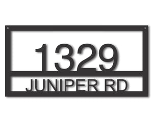 Custom Metal House Address Sign | Indoor Outdoor | Up to 46" | Over 20 Color Options