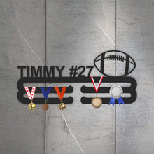 Load image into Gallery viewer, Custom Metal Sports Medal Wall Art - Custom Sports Sign - 14 Color Options
