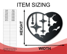 Load image into Gallery viewer, Metal Custom Starry Heart Wall Art - Metal Sign - 14 Color Options
