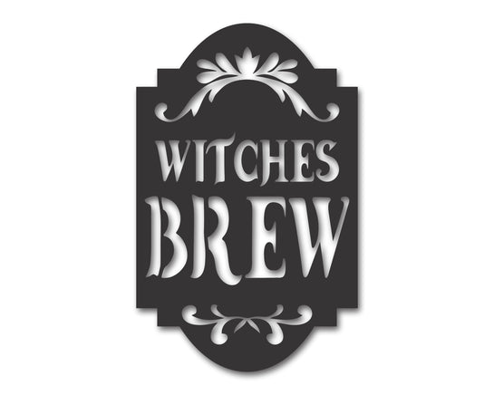 Metal Halloween Sign | Metal Halloween Witches Brew Sign | 15 Color options