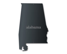Load image into Gallery viewer, Metal Alabama Wall Art | Custom Metal US State Sign | Indoor Outdoor | Up to 46&quot; | Over 20 Color Options

