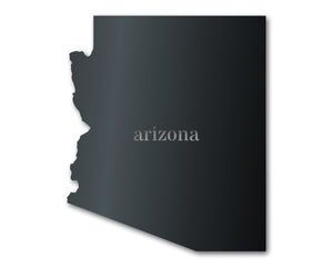 Metal Arizona Wall Art | Custom Metal US State Sign | Indoor Outdoor | Up to 46" | Over 20 Color Options