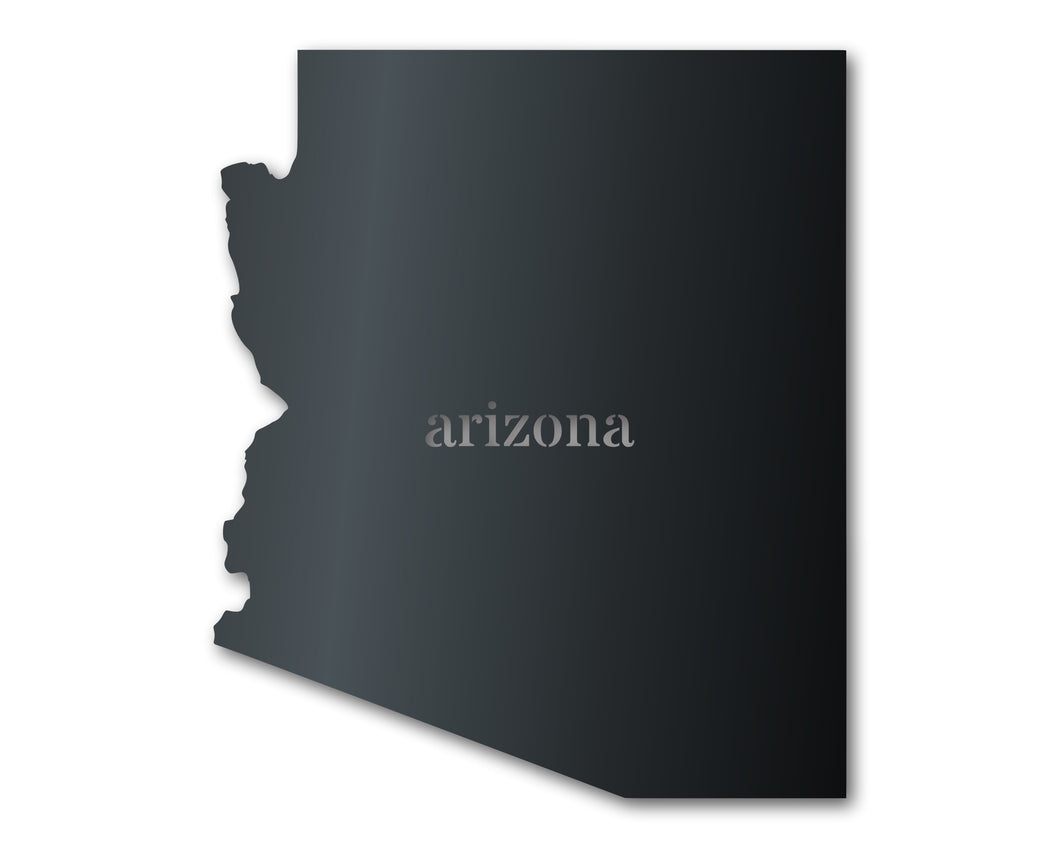 Metal Arizona Wall Art | Custom Metal US State Sign | Indoor Outdoor | Up to 46
