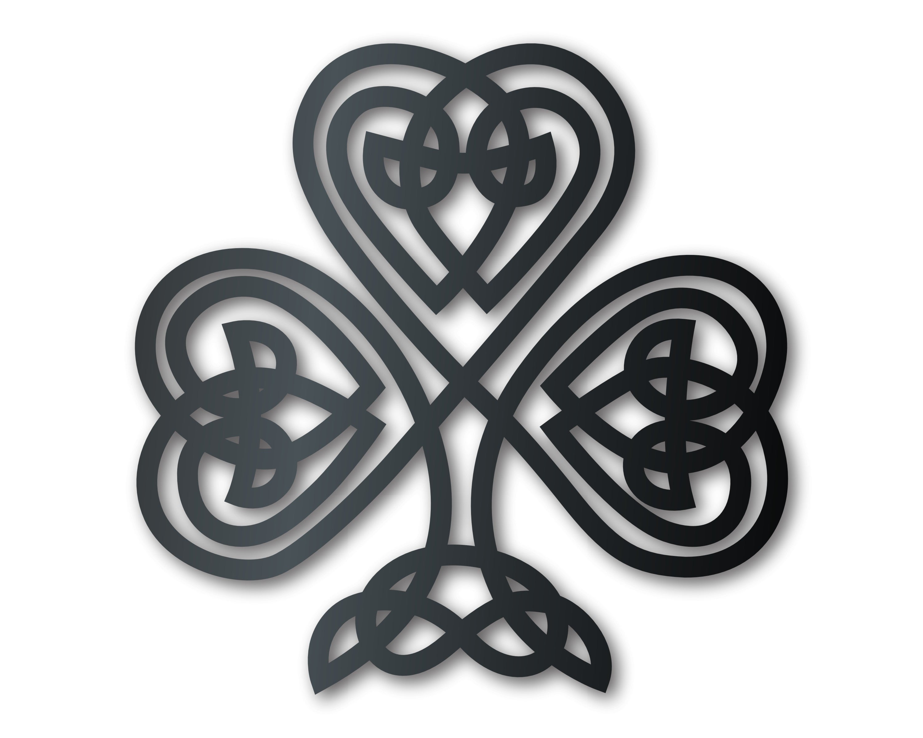 Metal Celtic Irish Shamrock Wall Art - Metal St Patrick's Day Sign - 14 Color Options