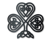 Load image into Gallery viewer, Metal Celtic Irish Shamrock Wall Art - Metal St Patrick&#39;s Day Sign - 14 Color Options
