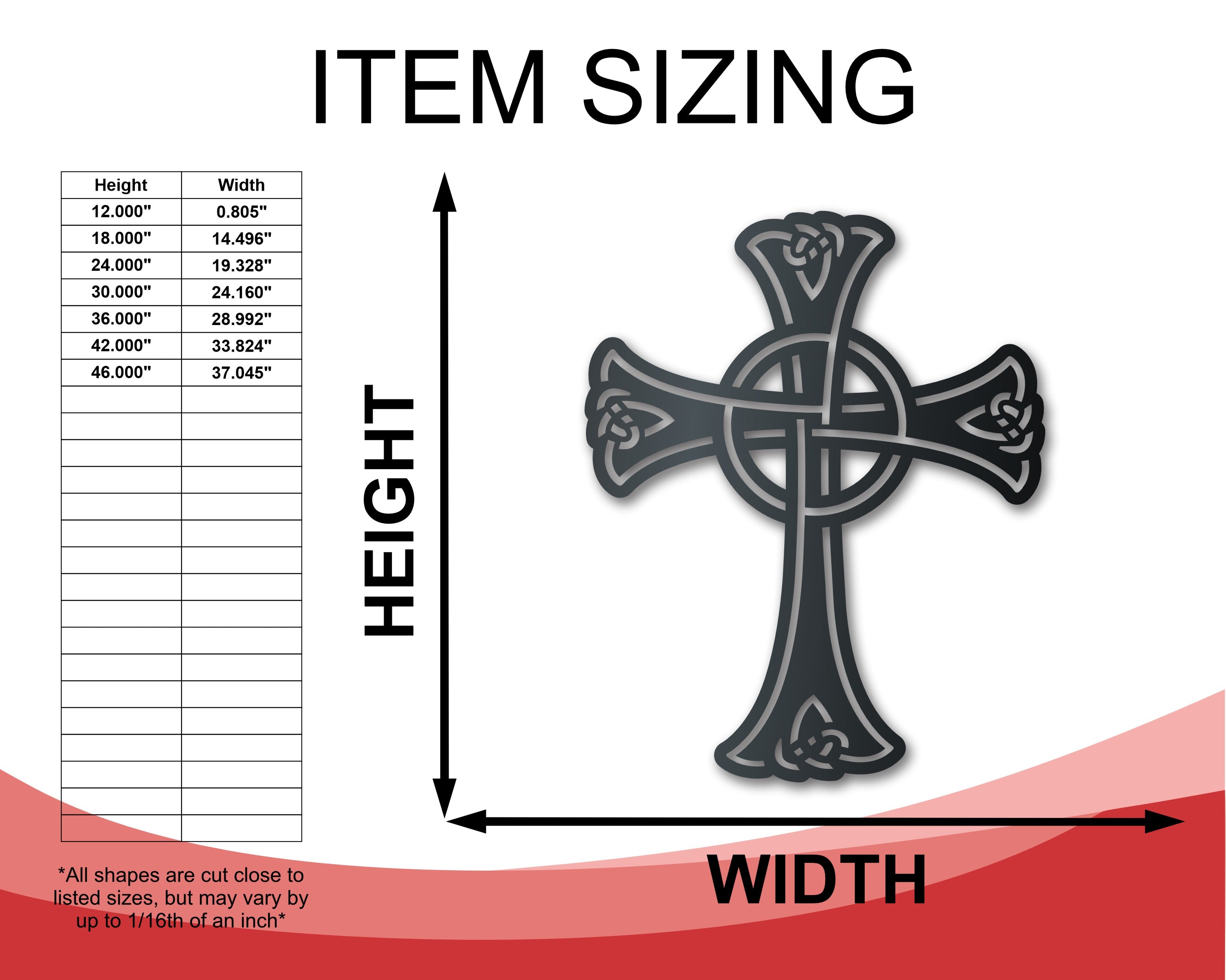 Metal Celtic Cross Wall Art - Metal Cross - 14 Color Options