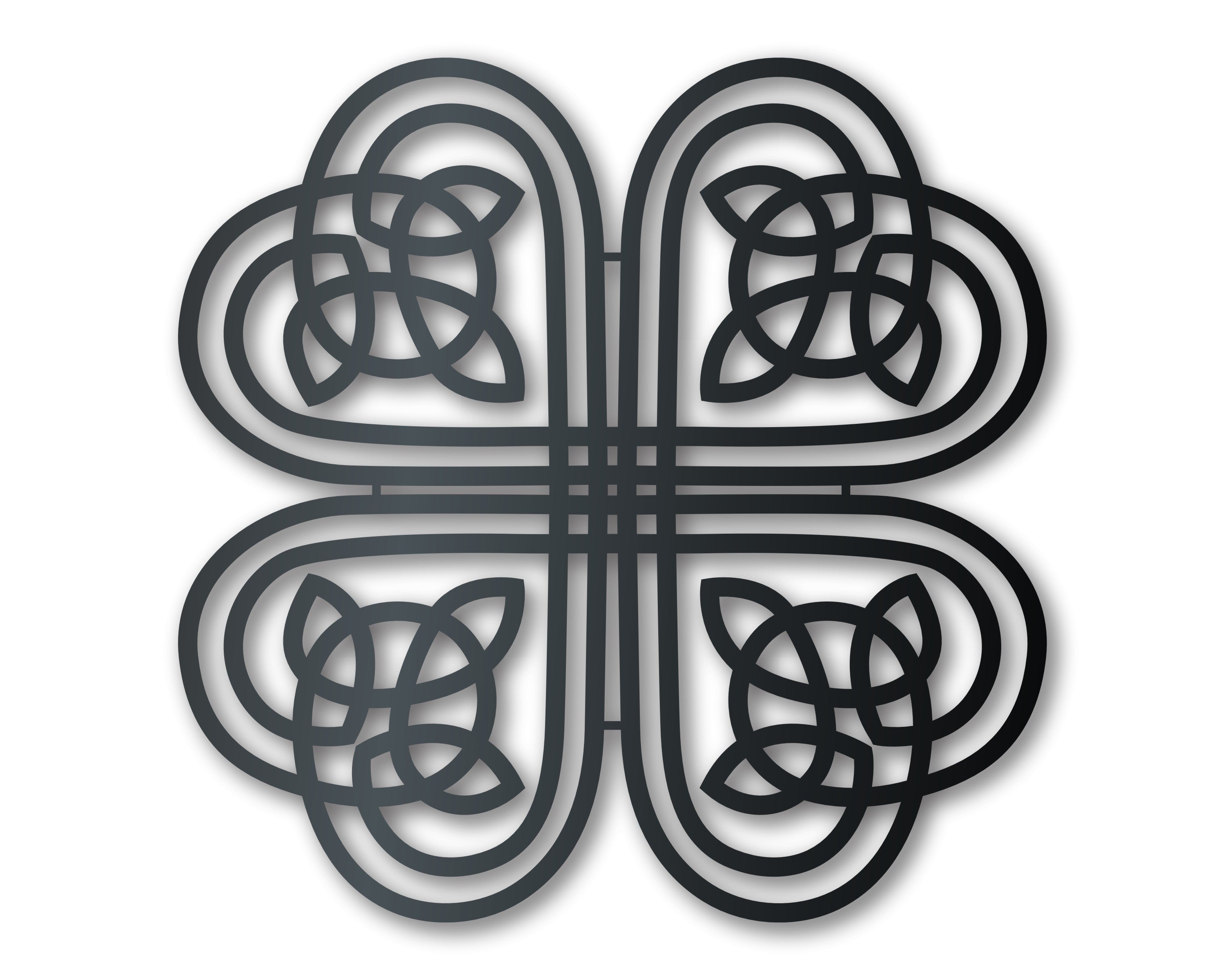 Metal Celtic Clover Wall Art - Metal Sign - 14 Color Options