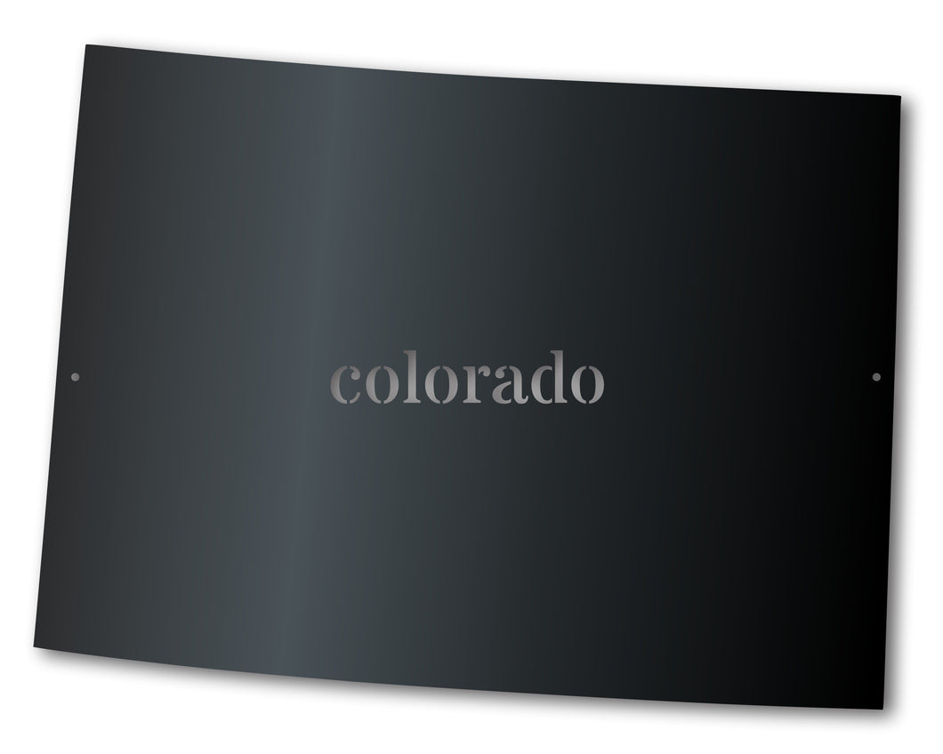 Metal Colorado Wall Art - Custom Metal US State Sign - 14 Color Options