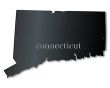 Load image into Gallery viewer, Metal Connecticut Wall Art - Custom Metal US State Sign - 14 Color Options
