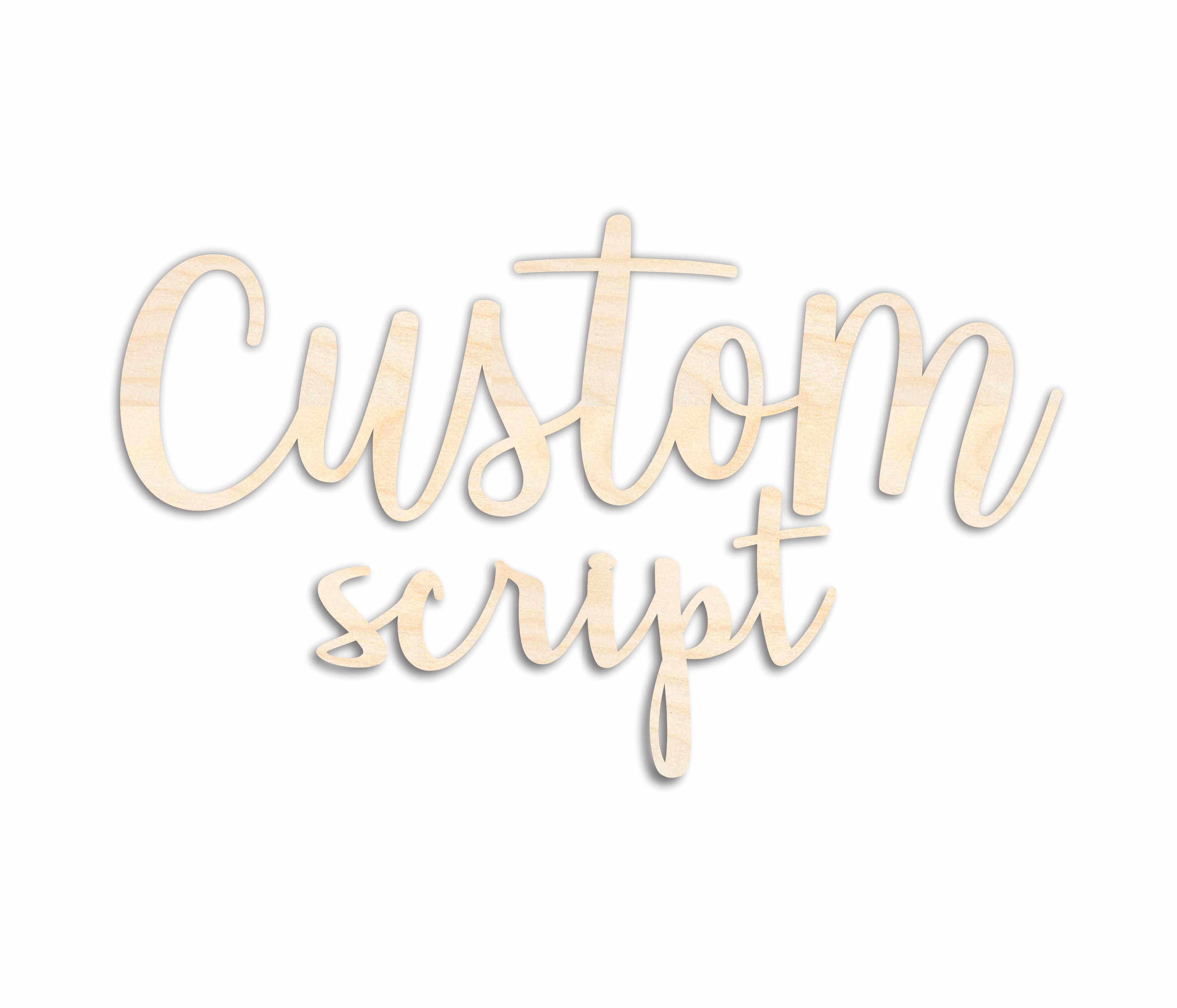 Script Font Custom Name Wood Cutout - Baby Nursery - Decor - DIY - up to 48 Wide