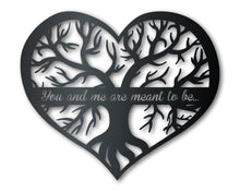 Load image into Gallery viewer, Custom Metal Heart Tree Wall Art - Metal Sign - 14 Color Options - Valentine&#39;s Day - Wedding - Anniversary
