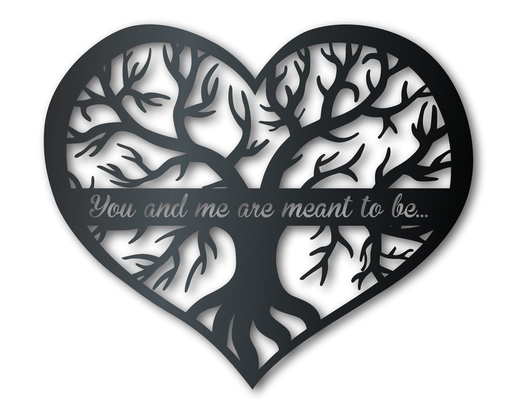 Custom Metal Heart Tree Wall Art - Metal Sign - 14 Color Options - Valentine's Day - Wedding - Anniversary