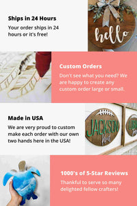USA Script Letters Craft Unfinished Wood Cutout Font DIY handmade Gift