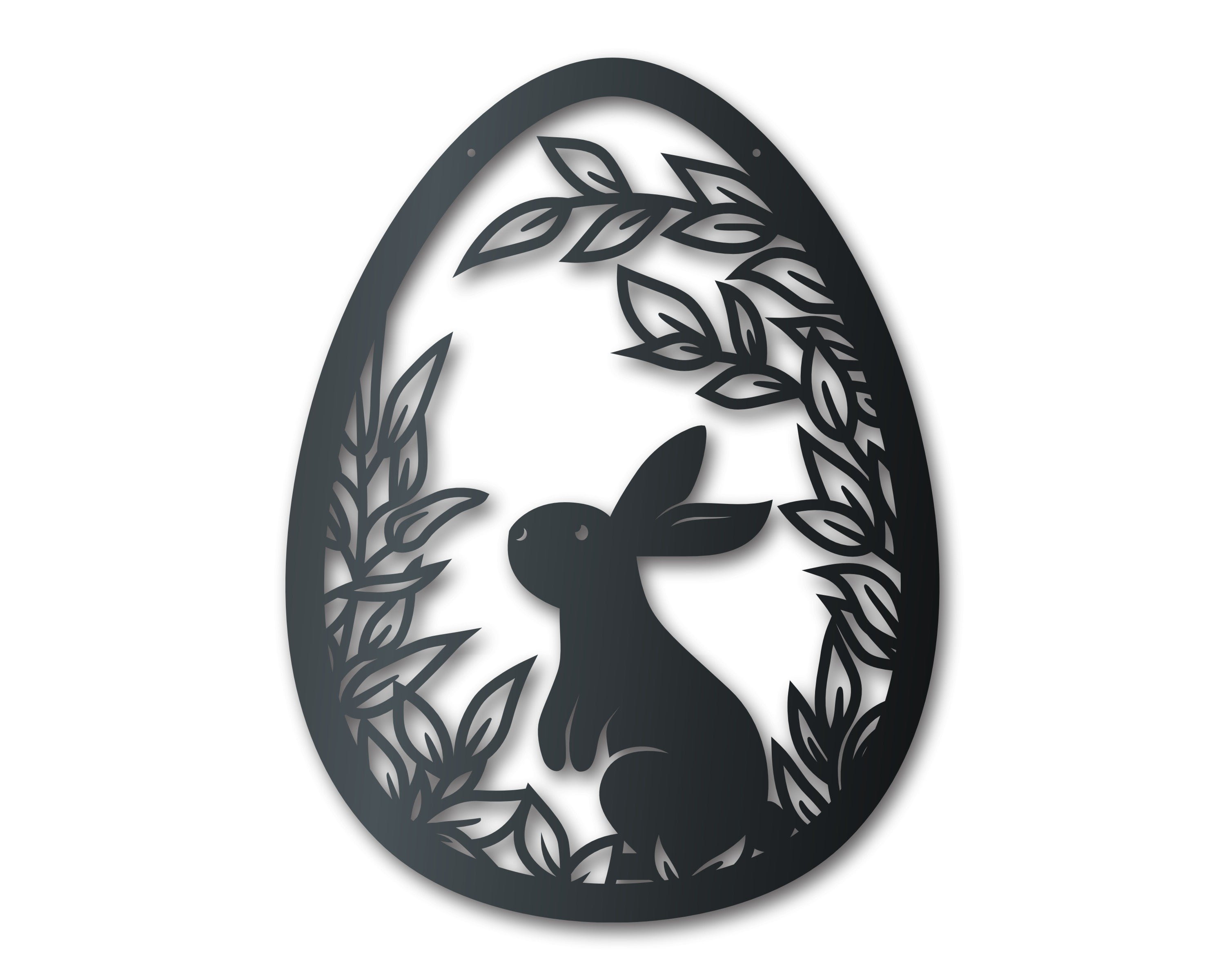 Metal Easter Bunny Egg Wall Art - 14 Color Options