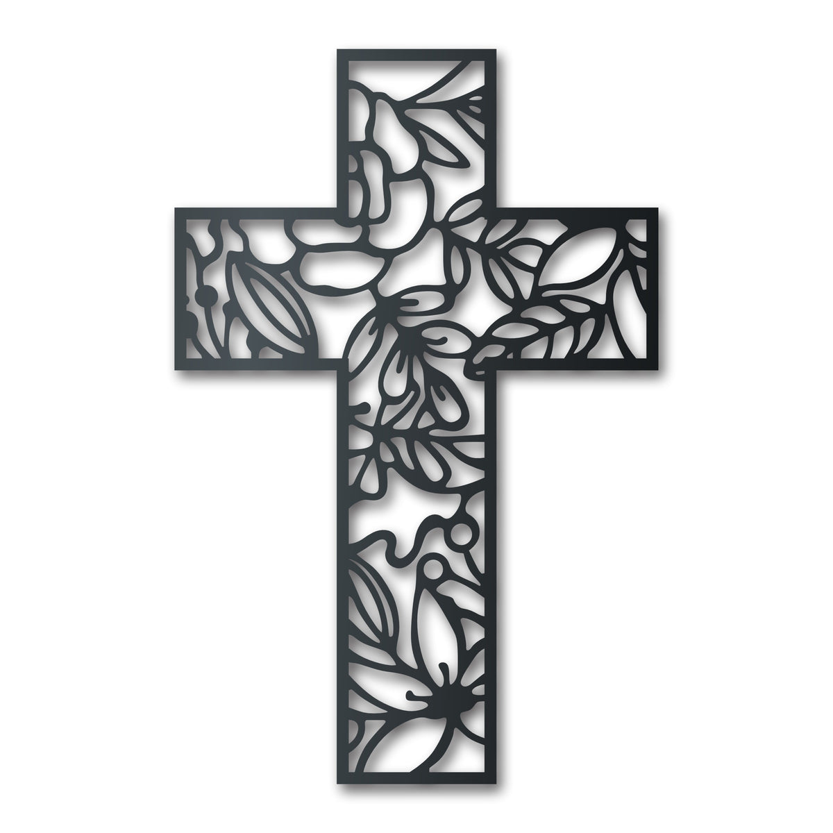 Metal Floral Cross Wall Art - 14 Color Options – 24 Hour Crafts