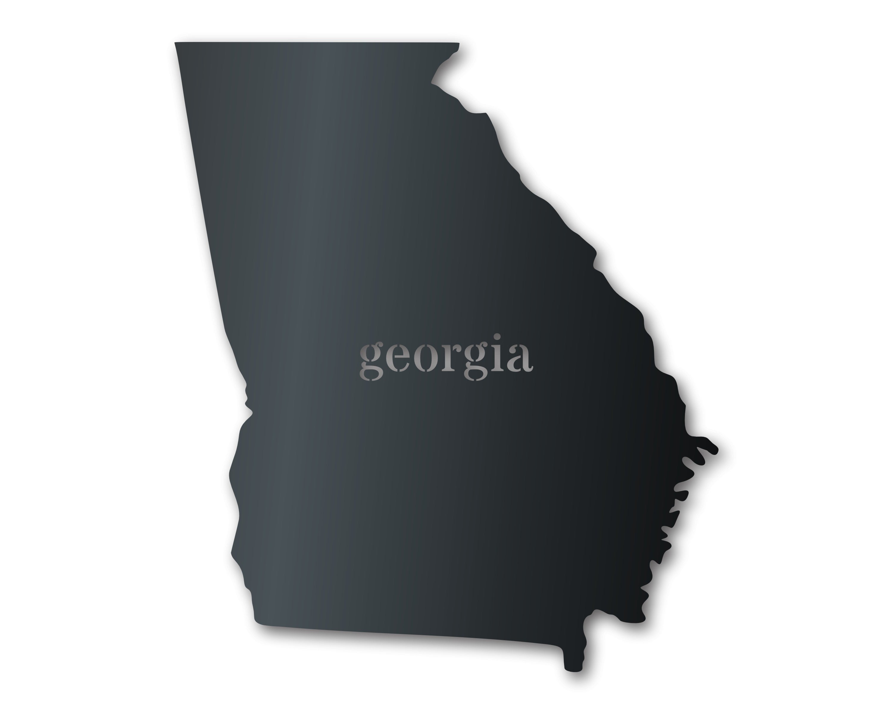 Metal Georgia Wall Art - Custom Metal US State Sign - 14 Color Options