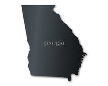 Load image into Gallery viewer, Metal Georgia Wall Art - Custom Metal US State Sign - 14 Color Options
