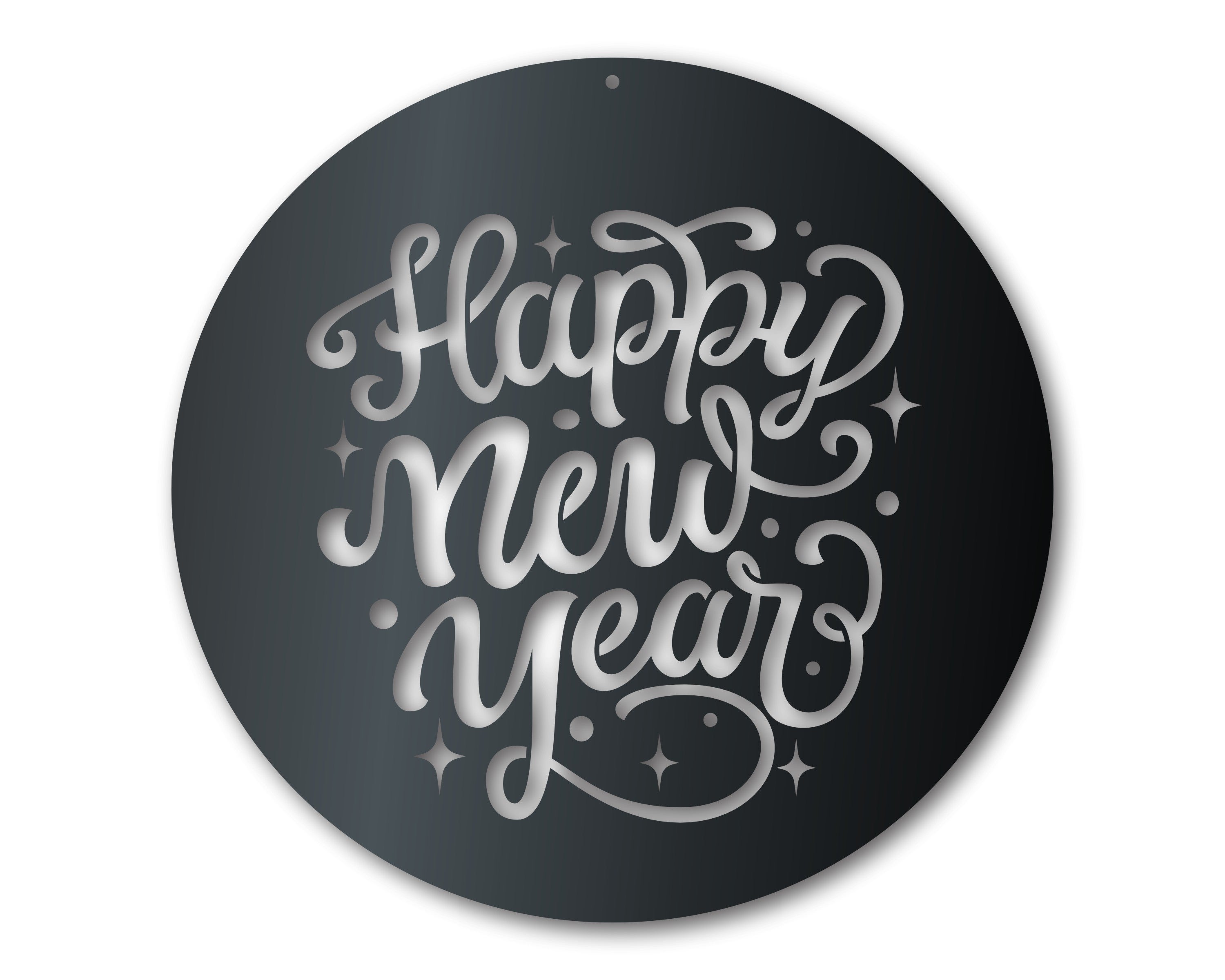 Metal Happy New Year Wall Art - Metal Sign - 14 Color Options