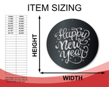 Load image into Gallery viewer, Metal Happy New Year Wall Art - Metal Sign - 14 Color Options
