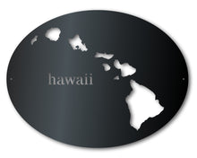 Load image into Gallery viewer, Metal Hawaii Wall Art - Custom Metal US State Sign - 14 Color Options
