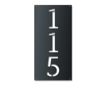 Load image into Gallery viewer, Custom Metal House Number Stencil Wall Art - Custom House Numbers Vertical Horizontal - 14 Color Options
