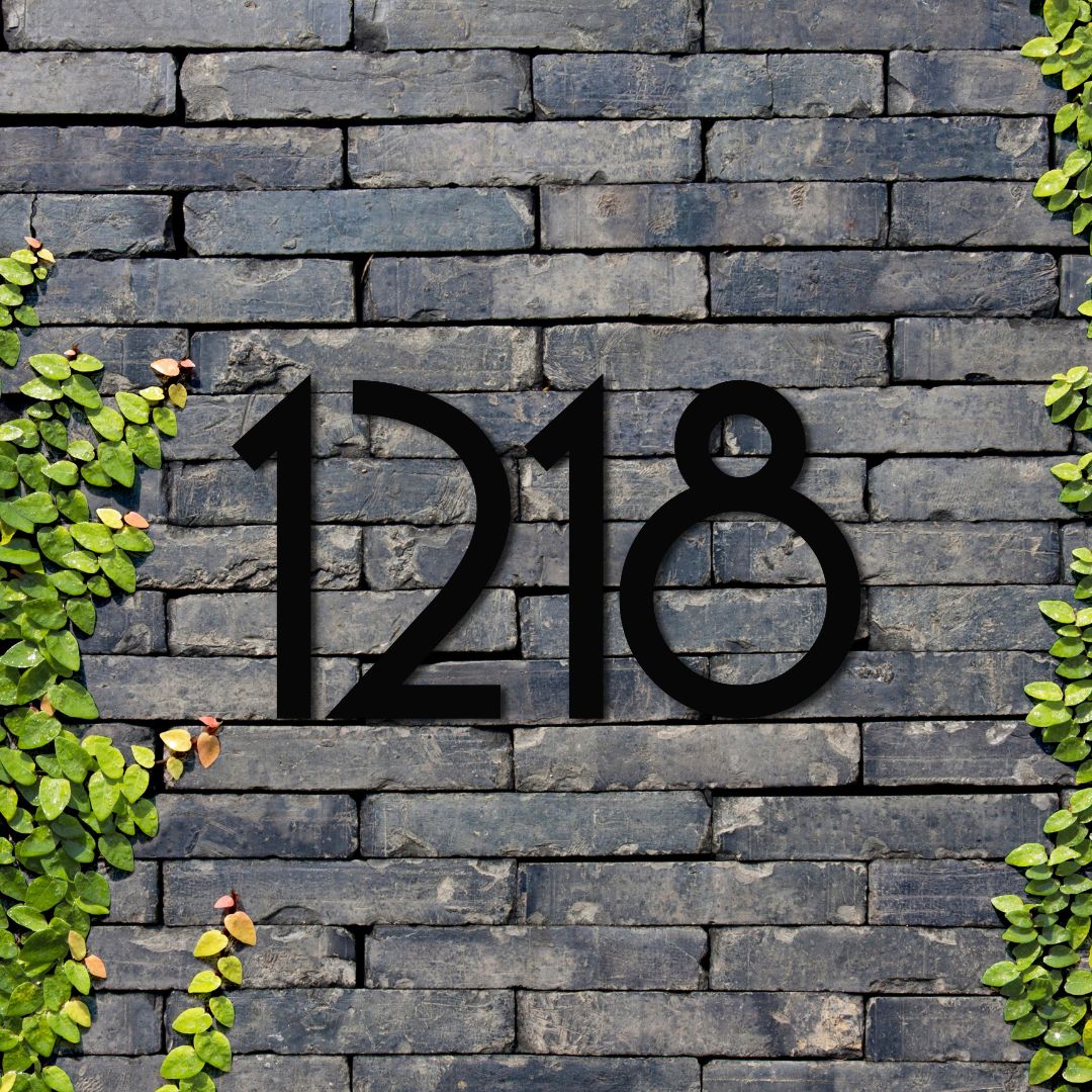 Custom Metal House Numbers - 14 Color Options