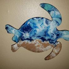 Load image into Gallery viewer, Unfinished Wood Sea Turtle Shape - Ocean - Nursery - Craft - up to 24&quot; DIY
