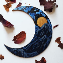 Load image into Gallery viewer, Unfinished Wood Crescent Moon Shape - Night Sky - Craft - up to 24&quot; DIY
