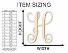 Unfinished Individual Wood Monogram Personalized - Weddings - Nursery - Wall Hang - up to 24&quot; High DIY