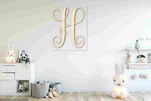 Load image into Gallery viewer, Unfinished Individual Wood Monogram Personalized - Weddings - Nursery - Wall Hang - up to 24&quot; High DIY
