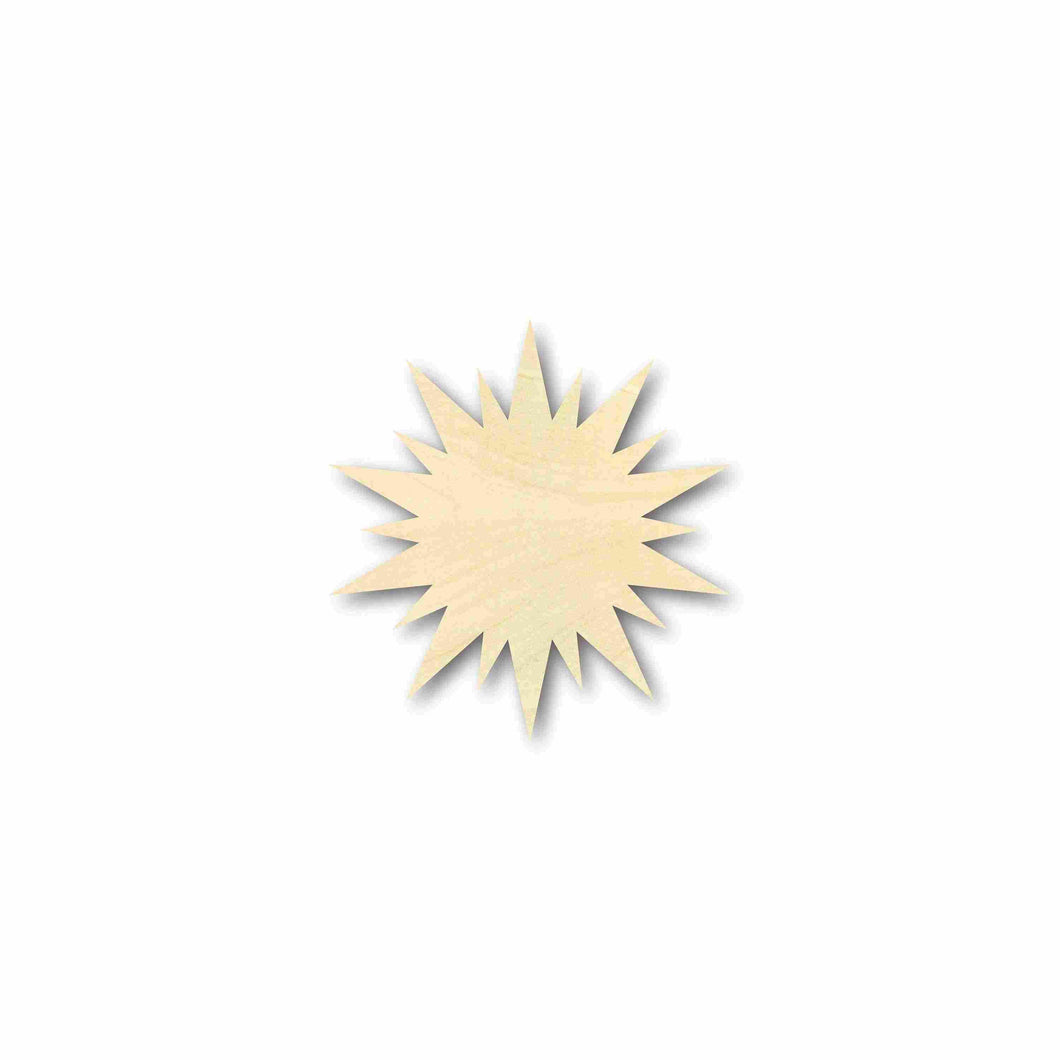 Unfinished Wooden Sun Star Shape - Space - Nursery - Craft - up to 24"  DIY