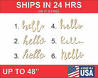 Unfinished Wooden Hello Cutout up to 48&quot; Wide - Home Decor DIY