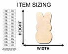Unfinished Wooden Easter Bunny Marshmallow Cutout - Craft- up to 24" DIY