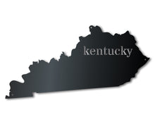 Load image into Gallery viewer, Metal Kentucky Wall Art - Custom Metal US State Sign - 14 Color Options

