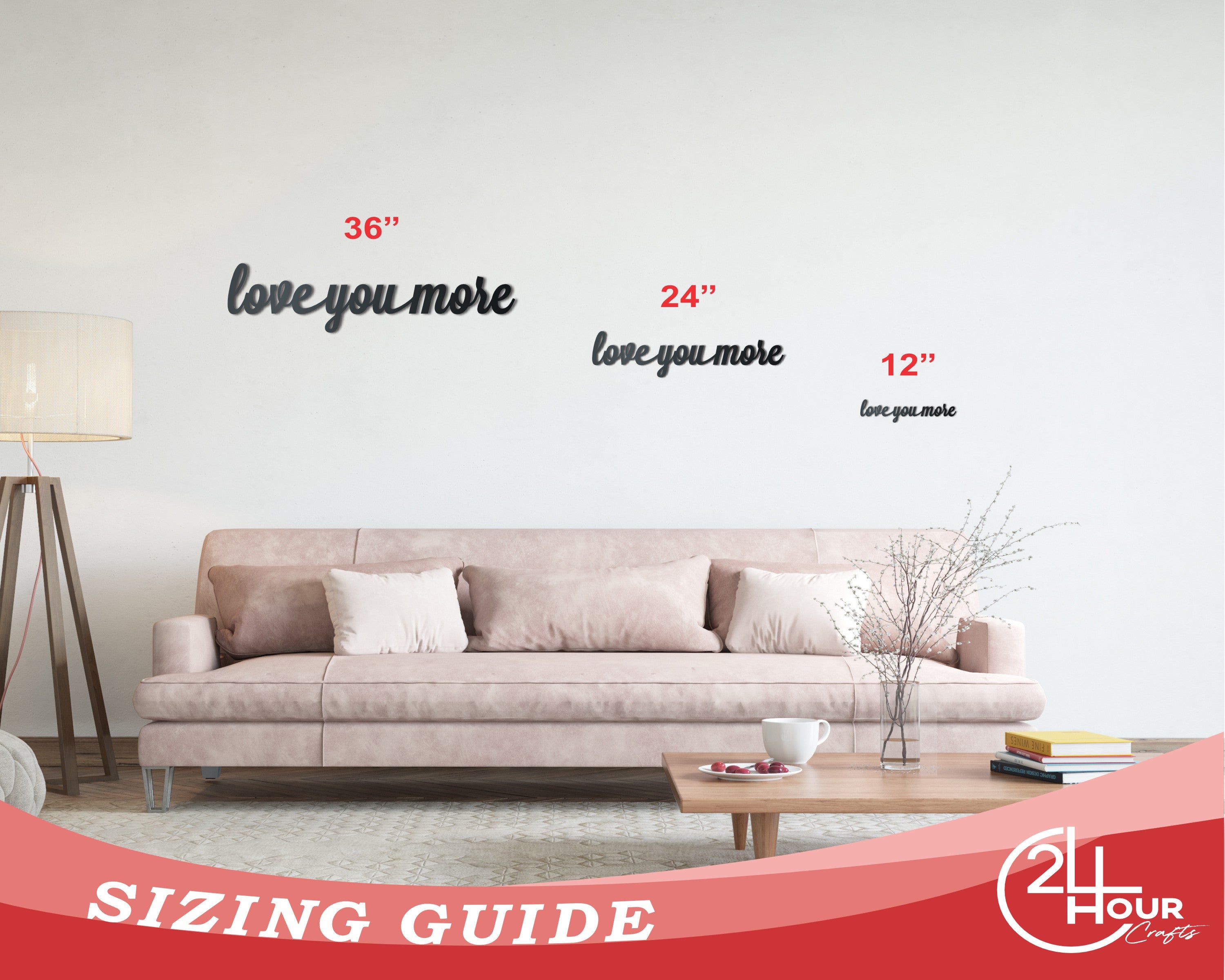 Metal Love You More Wall Art - Metal Sign - 14 Color Options