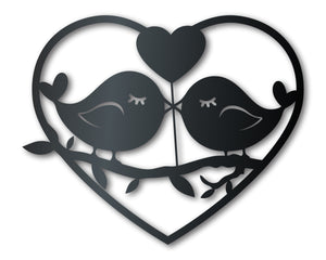 Metal Love Birds Wall Art - Metal Love Sign - 14 Color Options - Valentines Day - Wedding - Anniversary