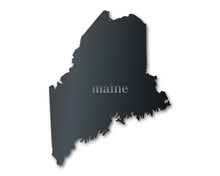 Load image into Gallery viewer, Metal Maine Wall Art - Custom Metal US State Sign - 14 Color Options
