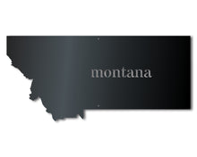 Load image into Gallery viewer, Metal Montana Wall Art - Custom Metal US State Sign - 14 Color Options
