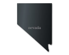 Load image into Gallery viewer, Metal Nevada Wall Art - Custom Metal US State Sign - 14 Color Options
