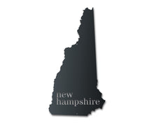 Load image into Gallery viewer, Metal New Hampshire Wall Art - Custom Metal US State Sign - 14 Color Options
