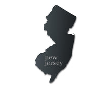 Load image into Gallery viewer, Metal New Jersey Wall Art - Custom Metal US State Sign - 14 Color Options
