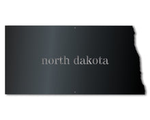 Load image into Gallery viewer, Metal North Dakota Wall Art - Custom Metal US State Sign - 14 Color Options
